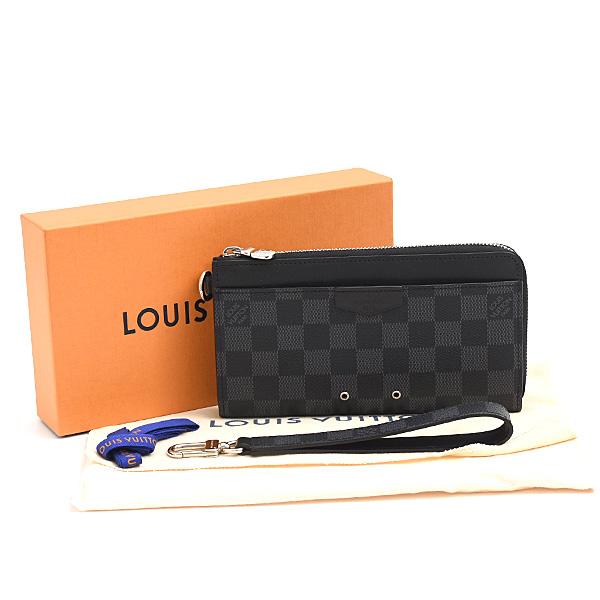 LOUIS VUITTON/ルイヴィトン ビトン N60379 ジッピードラゴンヌ L字ファスナー ダミエ レザー 長財布 ブラック メンズ ブランド LOUIS VUITTON（ルイ・ヴィトン） 財布 メンズ ジッピー ドラゴンヌ L