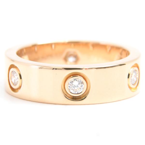 メレンゲ Cartierイエロー ゴールドラブリングダイヤモンド付き LOVE（Cartier） カルティエ 指輪 レディース ラブリング フル