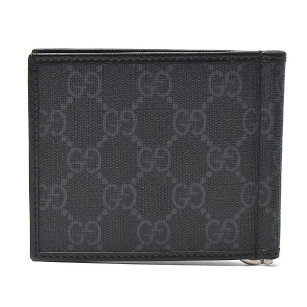 GUCCI（グッチ） 財布 メンズ GGスプリーム マネークリップ式 二つ折り