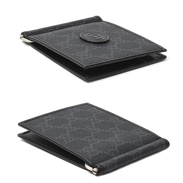 GUCCI（グッチ） 財布 メンズ GGスプリーム マネークリップ式 二つ折り
