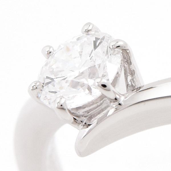 MIKIMOTO（ミキモト） 指輪 レディース 1Pダイヤ 立爪 リング V字 V