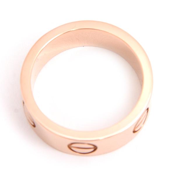 美品 カルティエ Cartier ミニラブリング 750PG　約7号 ♯47 カルティエミニ ラブリング #47 レディース リング・指輪 7号 CARTIER