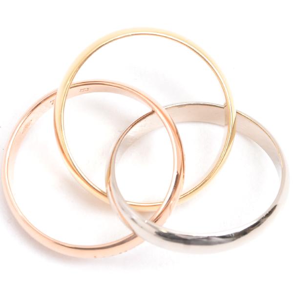 Cartier　カルティエ　トリニティリング 750YG/WG/PG 53号 Cartier カルティエ トリニティリング 750YG/WG/PG 53号｜Yahoo!フリマ