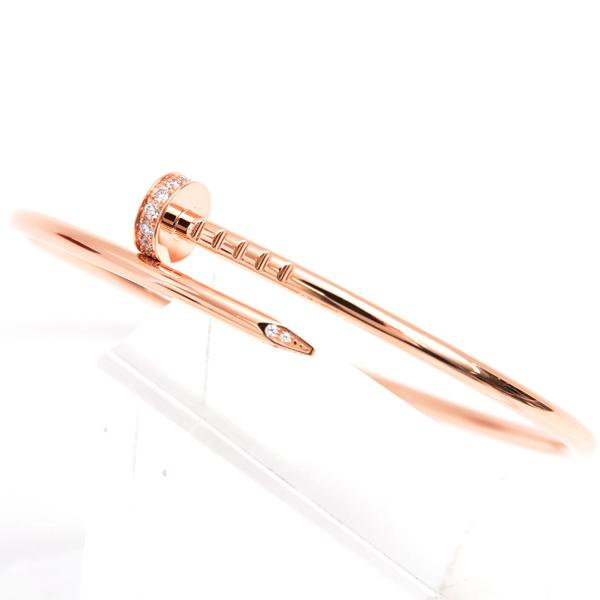 カルティエ ブレス レディース ジュストアンクル SM 15サイズ ダイヤモンド ブレスレット ピンクゴールド Cartier 750PG 中古 | JUSTE UN CLOU
