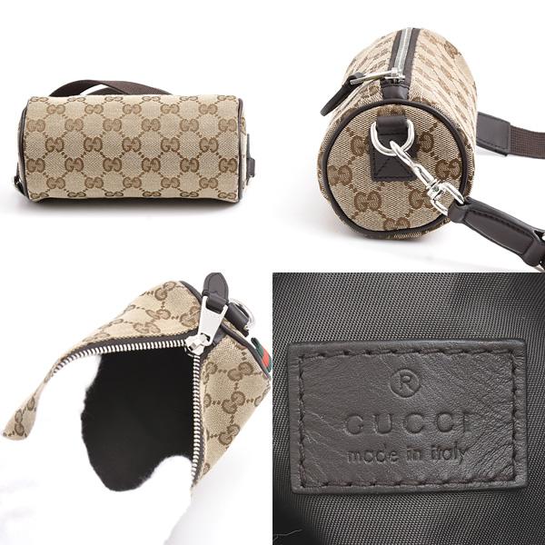 GUCCI ベージュ GGパターン ショルダーバッグ GGキャンバス グッチ バッグ メンズ レディース ミニシリンダーバッグ