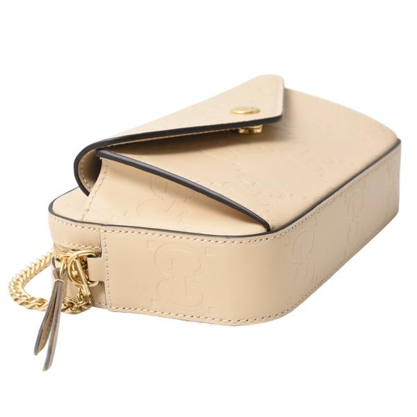 美品】グッチ ミニショルダーバッグ GGキャンバス レザー ベージュ