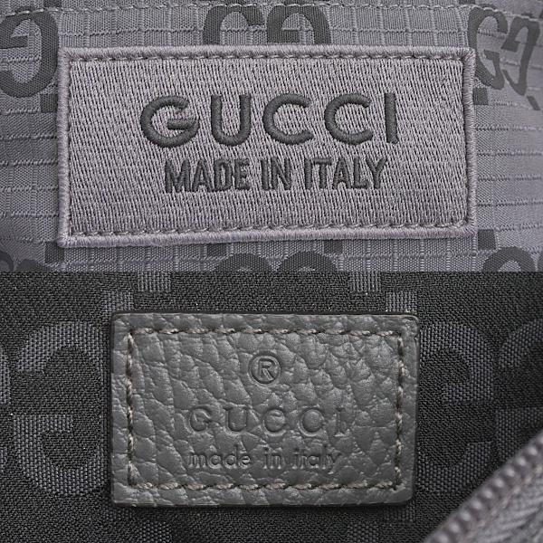 GUCCI ボディバッグ グレー GG グッチ バッグ レディース メンズ GGポリエステル ベルトバッグ
