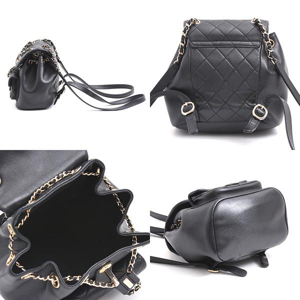 極美品 CHANEL シャネル マトラッセラムスキン リュック レディース 黒 CHANEL（シャネル） マトラッセ リュック・デイパック ラムスキン
