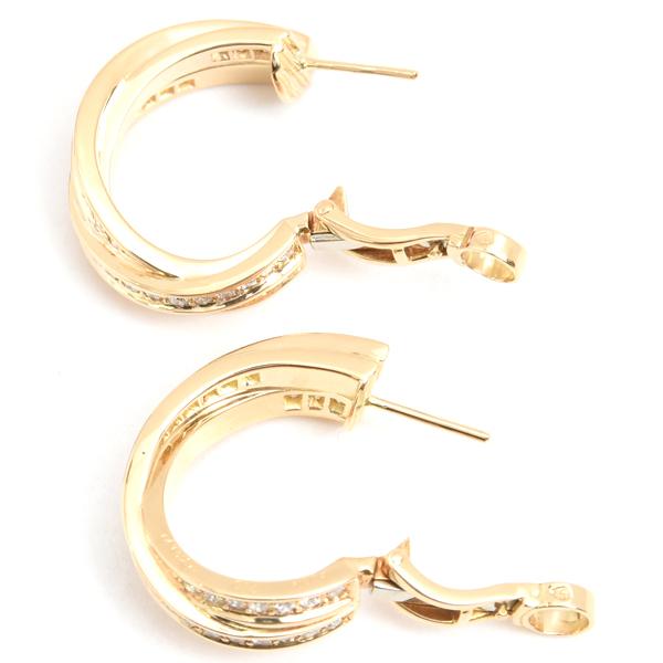 TRINITY（Cartier） カルティエ ピアス レディース スリーバングルズ