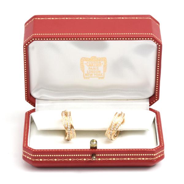 TRINITY（Cartier） カルティエ ピアス レディース スリーバングルズ