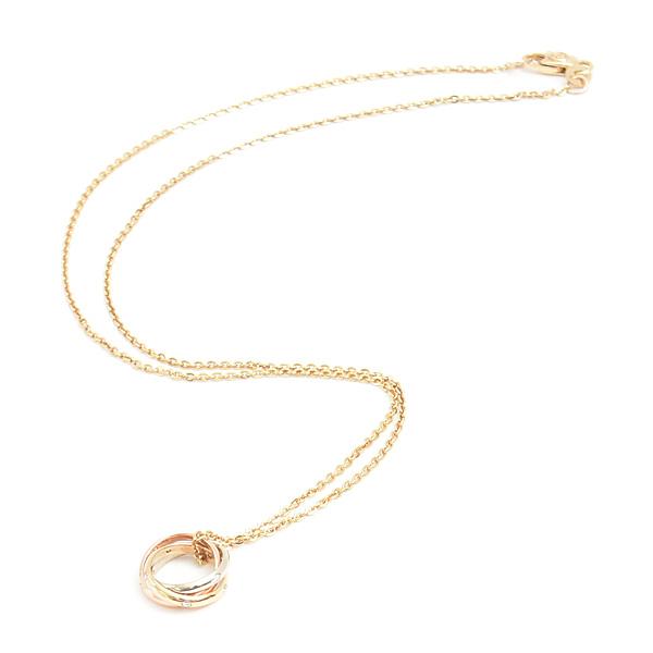 カルティエ ネックレス レディース トリニティ 15Pダイヤ ネックレス ゴールド Cartier 750YG×WG×PG 中古 | TRINITY（Cartier） | 05