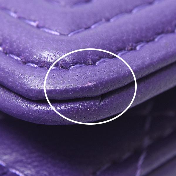 CHANEL ボーイシャネル　三つ折り財布　パープル CHANEL（シャネル） 財布 レディース ボーイシャネル スモール