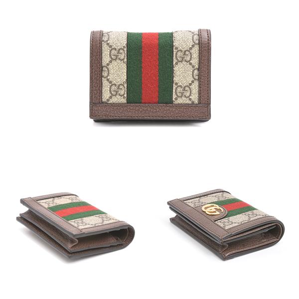 GUCCI グッチ オフィディア コンパクトウォレット 二つ折り財布 GGスプリームキャンバス 523155 ブラウン系【中古】レディース 楽天市場】GUCCI グッチ 二つ折り財布 523155 コンパクトウォレット