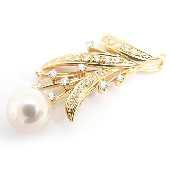 美品✨MIKIMOTO ミキモト アコヤパール　真珠 フラワー　ネックレストップ MIKIMOTO（ミキモト） ペンダント レディース パール ダイヤ フラワー