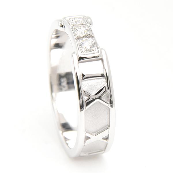 ✨憧れのティファニー✨K18WG 3Pダイヤアトラスリング11号 TIFFANY&Co.（ティファニー） 指輪 レディース アトラス 3P