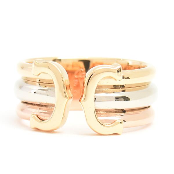 カルティエ 指輪 レディース メンズ 2C リング LM 54号 実寸15.5号 ドゥーブルC ゴールド 750YG×WG×PG Cartier 中古 | Cartier | 01