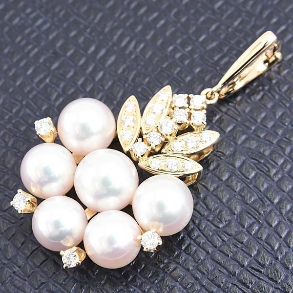 MIKIMOTO（ミキモト） ペンダント レディース 6Pパール ダイヤ