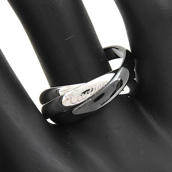 Cartier カルティエ トリニティ リング ブラック 57 17号 TRINITY（Cartier） カルティエ 指輪 メンズ トリニティ リング 3連