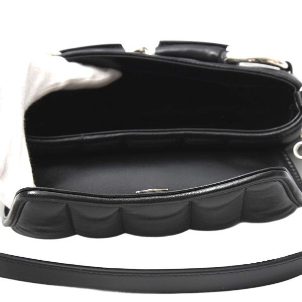 ★3日以内返品可★ 極美品 GUCCI グッチ ホースビット チェーン スモール ショルダーバッグ 764339 2wayショルダーバッグ ブラック シルバー レザー レディース GUCCI（グッチ） バッグ レディース ホースビット チェーン スモール