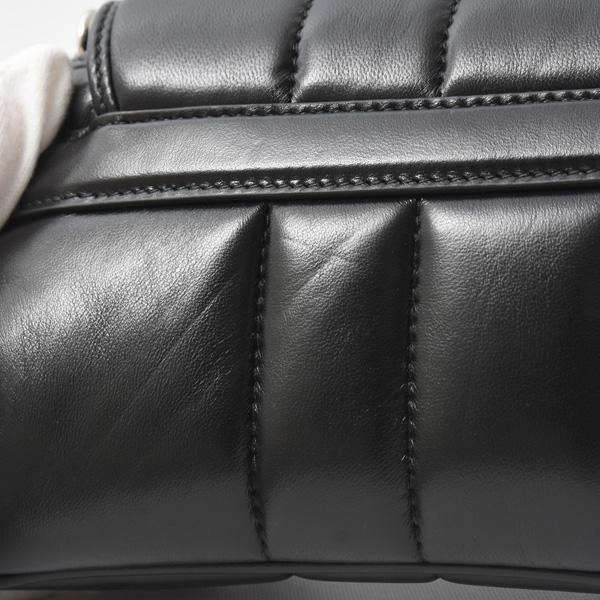 ★3日以内返品可★ 極美品 GUCCI グッチ ホースビット チェーン スモール ショルダーバッグ 764339 2wayショルダーバッグ ブラック シルバー レザー レディース GUCCI（グッチ） バッグ レディース ホースビット チェーン スモール