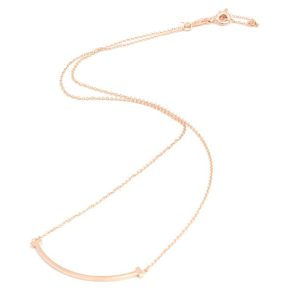 Tiffany T ティファニー ネックレス レディース Tスマイル スモール