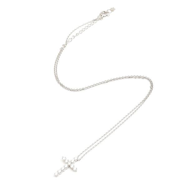 スタージュエリー ネックレス レディース ダイヤ クロス ペンダント D0.50ct プラチナ PT950 STAR JEWELRY 中古_6