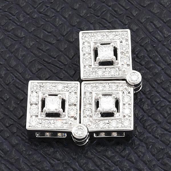 TASAKI（タサキ） ペンダント レディース ダイヤ スクエア 2WAY