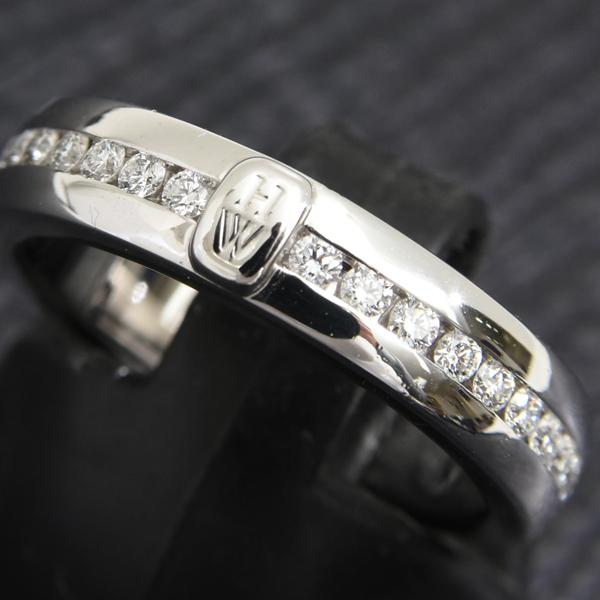 Ｋan2024製10号HARRY WINSTON 証明書箱付HWロゴリング HW Logo by Harry Winston ハリーウィンストン 指輪 レディース HWロゴ