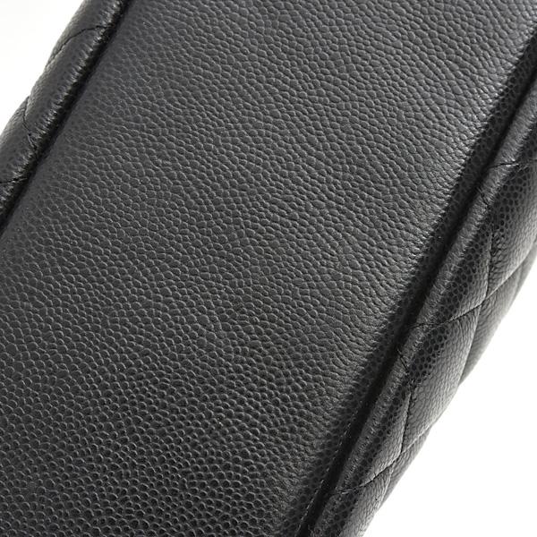 シャネル バッグ レディース マトラッセ コスメポーチ キャビアスキン ランダム ブラック CHANEL A80910 中古の画像