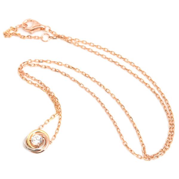 【くらら】カルティエ トリニティ　ダイヤネックレス　限定品 TRINITY（Cartier） カルティエ ネックレス レディース トリニティ 1P