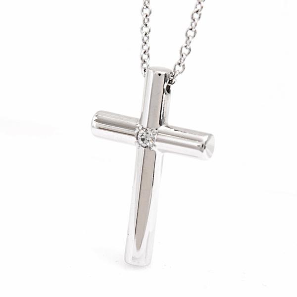 TIFFANY&Co.（ティファニー） ネックレス レディース 1Pダイヤ クロス