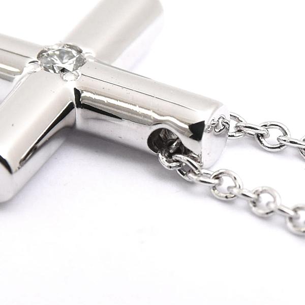 ティファニーです。 TIFFANY&Co.（ティファニー） ネックレス レディース 1Pダイヤ クロス