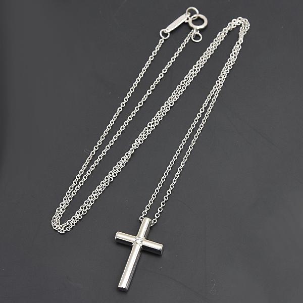 TIFFANY&Co.（ティファニー） ネックレス レディース 1Pダイヤ クロス