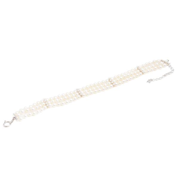 MIKIMOTO（ミキモト） ブレス レディース 3連 ベビーパール ダイヤ 