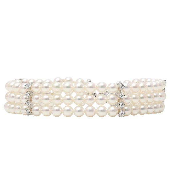 MIKIMOTO（ミキモト） ブレス レディース 3連 ベビーパール 真珠 