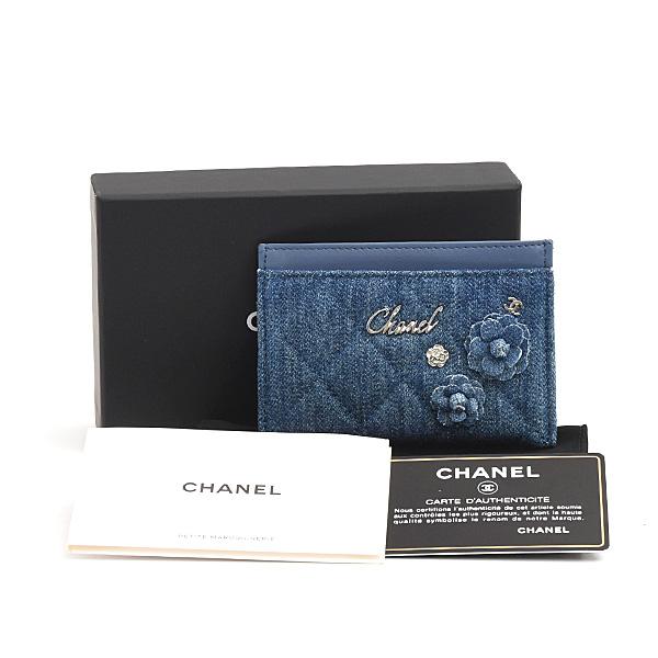 CHANEL シャネル　カメリア　ラムスキン　カードケース　パスケース CAMELIA シャネル カードケース レディース カメリア パスケース