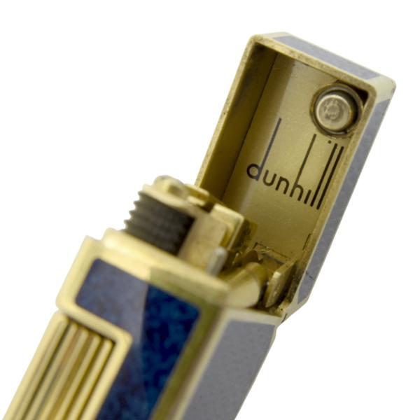Dunhill - ダンヒル ガスライター ラピスラッカー ローラー ブルー ゴールドカラー 金色 dunhill（ダンヒル） メンズ ローラーガスライター ラピスラッカー