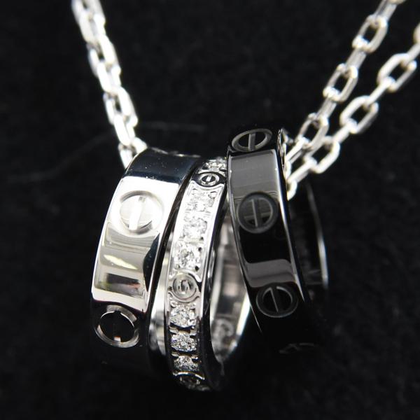 LOVE（Cartier） カルティエ ネックレス レディース ラブ スリーフープ