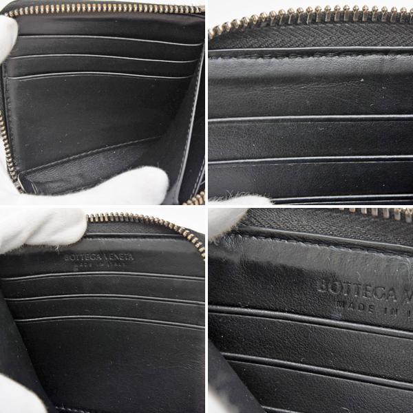【未使用】ボッテガ イントレチャート 黒 コンパクト 財布 美品 メンズ BOTTEGA VENETA（ボッテガ・ヴェネタ） 財布 メンズ イントレチャート