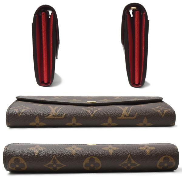 中古 ルイ ヴィトン LOUIS VUITTON M62236 ユニセックス 長財布 モノグラム ブラウン /コクリコ モノグラムキャンバス LOUIS VUITTON（ルイ・ヴィトン） 財布 レディース モノグラム