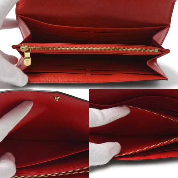 【美品】ルイヴィトン 長財布 ポルトフォイユ・サラ コクリコ LOUIS VUITTON（ルイ・ヴィトン） 財布 レディース モノグラム