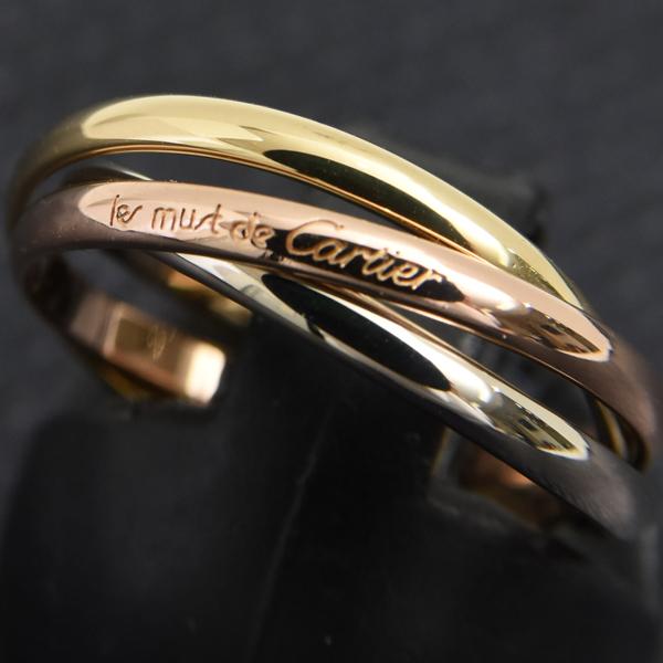 Cartier カルティエ 750YG×WG×PG 3連　トリニティ リング TRINITY（Cartier） カルティエ 指輪 レディース トリニティ 3連