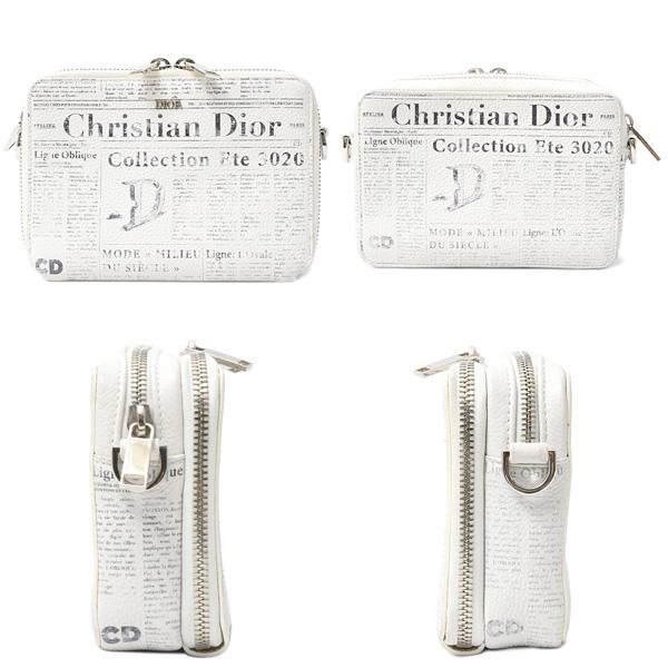 貴重 正規品 DIOR ディオール ウェストポーチ ハンドバッグ ホワイトレザー Christian Dior（クリスチャン・ディオール） バッグ レディース