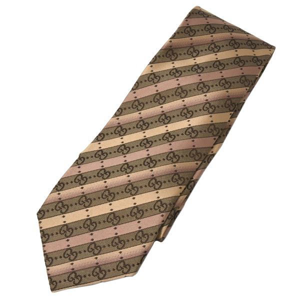 GUCCI（グッチ） 服飾小物 メンズ ネクタイ GG シルク ゴールド