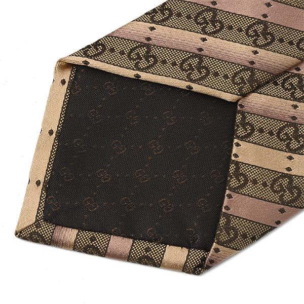 GUCCI（グッチ） 服飾小物 メンズ ネクタイ GG シルク ゴールド