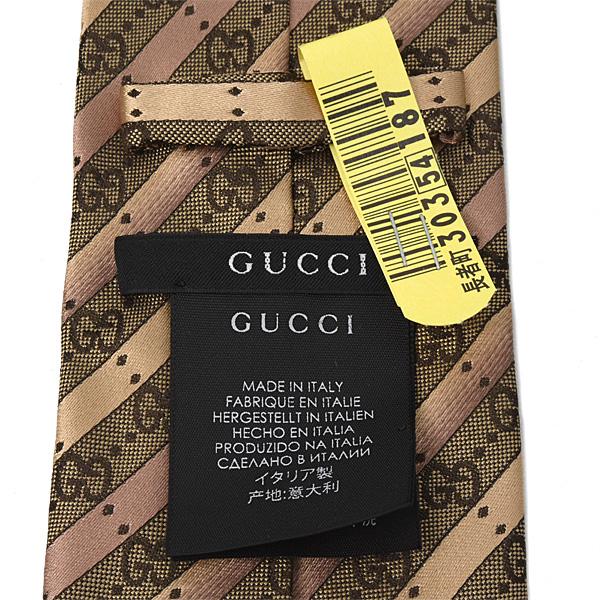 GUCCI（グッチ） 服飾小物 メンズ ネクタイ GG シルク ゴールド