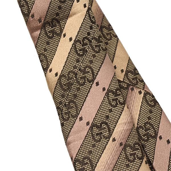 GUCCI（グッチ） 服飾小物 メンズ ネクタイ GG シルク ゴールド