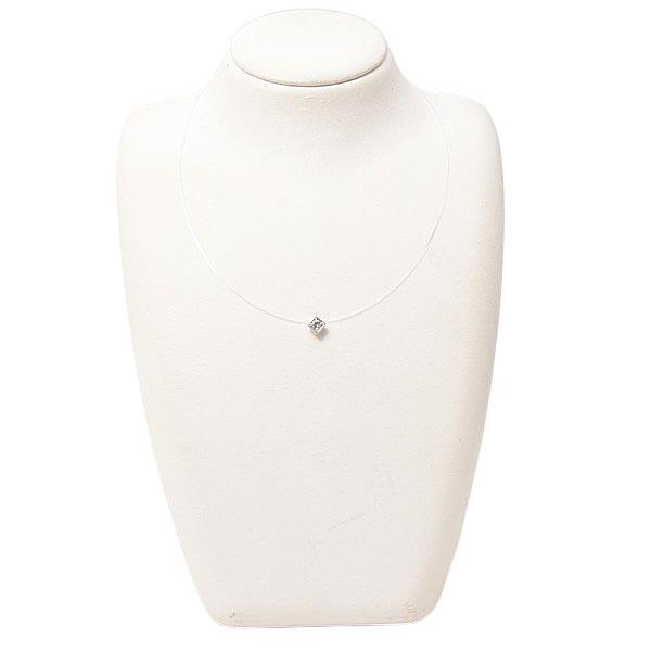 美品 ネックレス ペンダント クリアストーン 透明 K18YG イエロー 