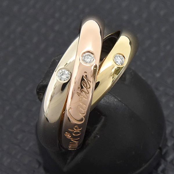 TRINITY（Cartier） カルティエ 指輪 レディース 3Pダイヤ トリニティ 