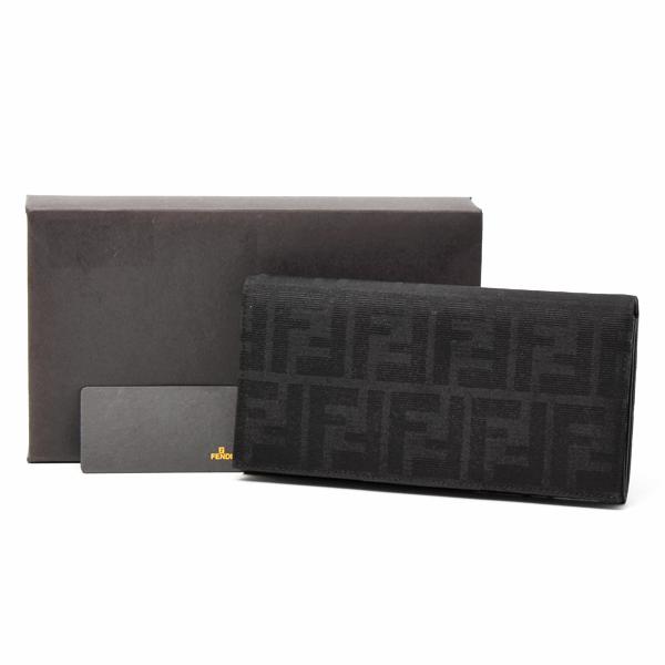 フェンディ FENDI ズッカ 長財布 ブラック FENDI（フェンディ） 財布 メンズ ズッカ 二つ折り長財布 ロング
